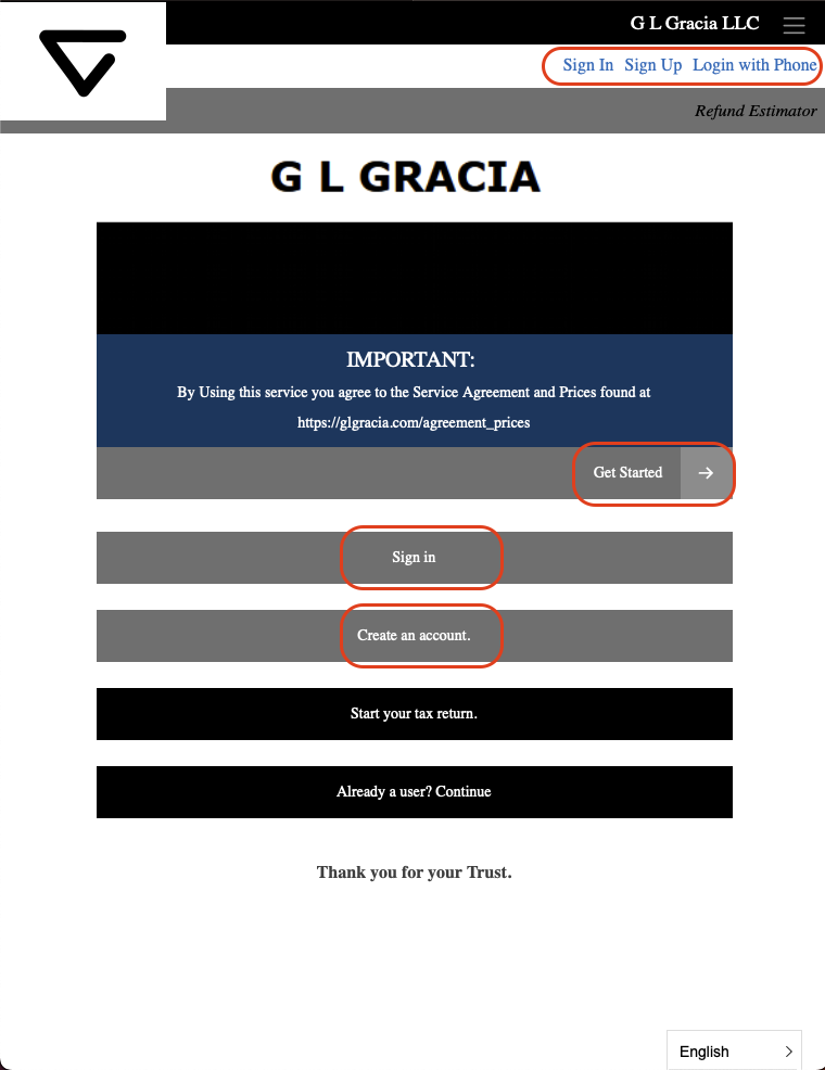 Start Tax Experience